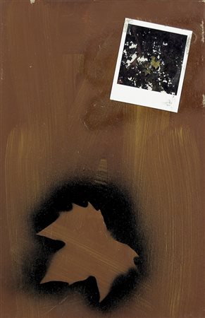 BLAINE JULIEN Rognac 1942 Feuille morte n. 4 1970-1983 olio e collage di...