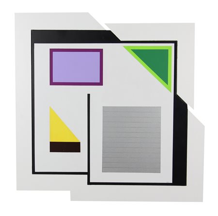 Carmelo Arden Quin, Style III, 1990, tecnica mista su tavola, cm. 75,5x75,5,...