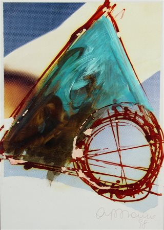 Antonio Del Donno, Senza titolo, 1998, tecnica mista su carta, cm. 70x50,...
