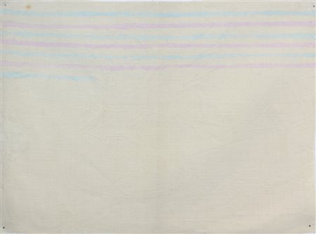 Giorgio Griffa, Linee Orizzontali, 1970, acrilico su tela, cm. 41,5x57,5,...