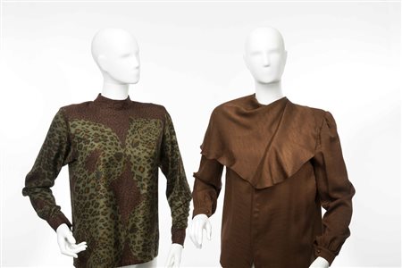 Valentino Boutique, Yves Saint Laurent Rive Gauche: due camicie misto seta...