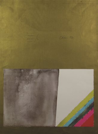 Eugenio Carmi Senza titolo, 1982, litografia su carta, cm. 70x50, es....