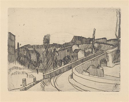 Giorgio Morandi, Bologna 1890 - 1964, Il ponte sul Savena a Bologna, 1912,...