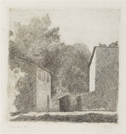 Giorgio Morandi, Bologna 1890 - 1964, Paesaggio (Chiesanuova), 1924,...