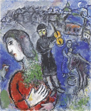Marc Chagall, Vitebsk 1887 - Saint Paul de Vence 1985, L'attente, 1975-78,...