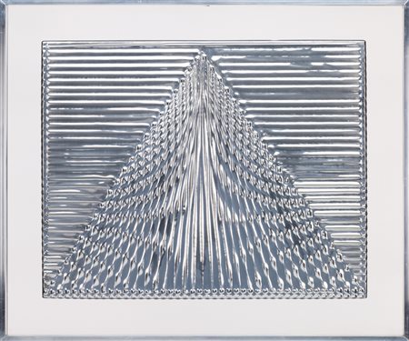 Heinz Mack Light-Relief, 1968 Alluminio, legno, plexiglass, 50x63 cm Firmato...