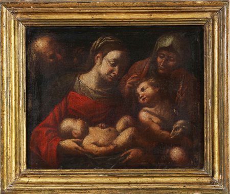LECCHI GIOVANNI ANTONIO (1702 - 1776) Madonna con il Bambino e santi,...
