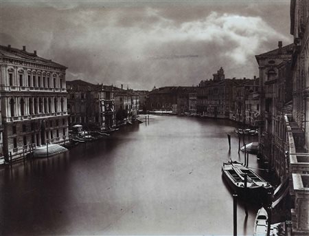 NAYA CARLO (1816 - 1882) Venezia, Canal Grande da Palazzo Foscari verso...