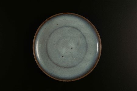 Arte Cinese Piatto Junyao in ceramica Cina, dinastia Song/Yuan, XIII - XIV...