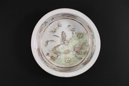 Arte Cinese Bacile Tongzhi in porcellana Cina, dinastia Qing, periodo Tongzhi...
