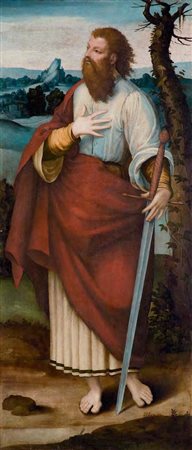 Cesare Magni (attribuito) Milano 1492 - Ante 1534 SAN PAOLO olio su tavola,...