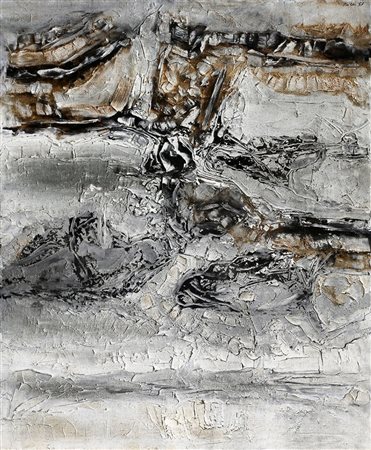 LUIGI BOILLE, 1926 - 2015, Senza titolo, 1957, Olio su tela, cm. 170 x 140,...