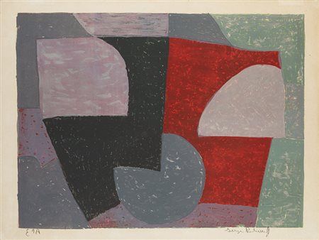 Serge Poliakoff (Mosca 1906 - Parigi 1969) - "Senza titolo" litografia a...