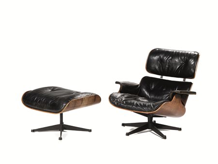 Charles &amp; Ray EamesLOUNGE CHAIR 670 CON OTTOMANA 671, ANNI...