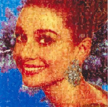 Maria Murgia "Omaggio a Audrey Hepburn" 2015 Fotomosaico digitale cm 50x50...