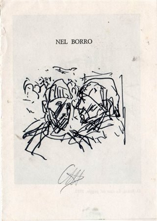 Pietro Annigoni "Nel Borro" disegno su carta cm 13x11. ca. Autentica...