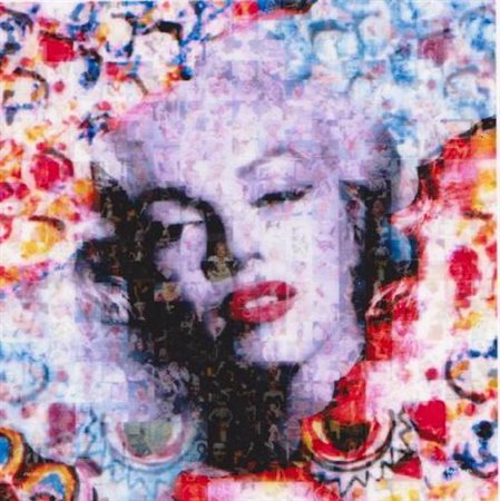 Maria Murgia "Omaggio a Marilyn Monroe" Fotomosaico digitale cm 50x50...