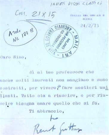 GUTTUSO RENATO (Bagheria 1912 - Roma 1987) " " Retro