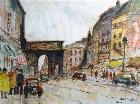 CASCELLA MICHELE (Ortona 1892 - Milano 1989) "Strada di Parigi" 1959...