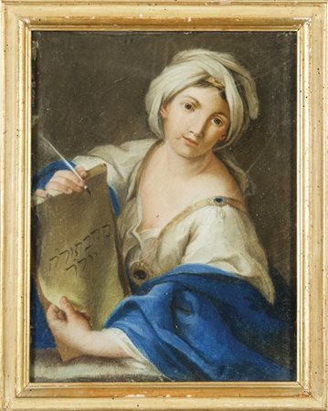 Maria Saracini Gori (?) "Sibilla" pastello su carta riportata su tela cm. 41x55
