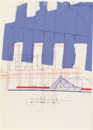 Agostino Bonalumi, Senza titolo, 1972, serigrafia su carta, cm. 70x50, es....