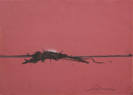 Emilio Scanavino, Senza titolo, 1970, acrilico su cartoncino, cm. 33x45,...