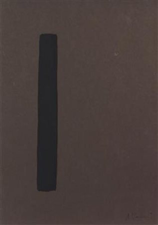 Arturo Vermi, Presenza, 1969, tempera su cartoncino, cm. 50x35, firmata in...