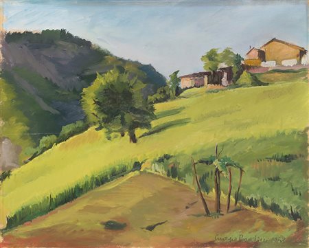 Giorgio Bandieri (Carpi 1908 - Parma 1995) "Selva del Bocchetto" 1958 olio su...