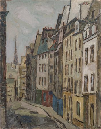 Mario Vellani Marchi (Modena 1895 - Milano 1979) "Paris. Rue Valette" 1956...