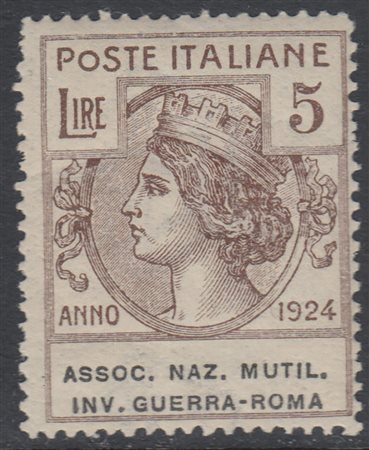 [REGNO D'ITALIA] 1924 Parastatali, Assoc. Naz. Mutil. Inv. Guerra Roma, serie...