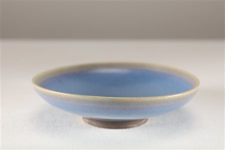 Arte Cinese Piatto in ceramica invetriata di azzurro in stile Song Cina,...