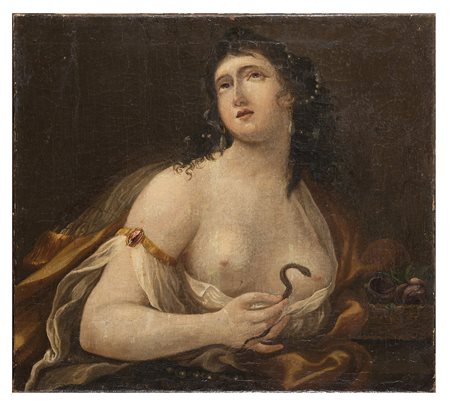 SCUOLA DI GUIDO RENI, Inizi XVII Secolo, Cleopatra, Olio su tela cm 41 x 46