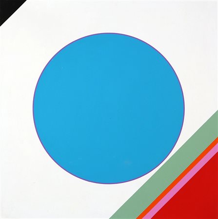 EUGENIO CARMI 1920 Cerchio blu, 1979 Acrilico su tela, cm. 70 x 70 Firmato e...