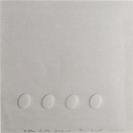 TURI SIMETI (1929)Quattro ovali grigi, 1977 Calcografia su cartaCm...