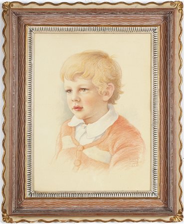 GEORGIEV BORIS (1888 - 1962) Ritratto di bambino. . 1940. Pastello su carta....