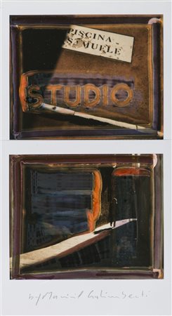 MAURIZIO GALIMBERTI (1956)Studio&hellip; Dittico di polaroidCm 10,2x18,5Firma...