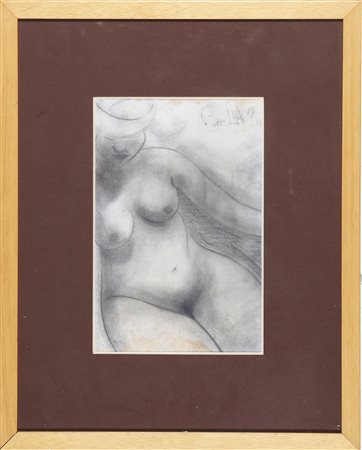 BALLA GIACOMO (1871 - 1958) Nudo femminile. 1930. Matita e carboncino su...