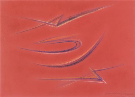 Carmelo Cappello, Senza titolo, 1985, tecnica mista su cartoncino, cm. 48x66,...