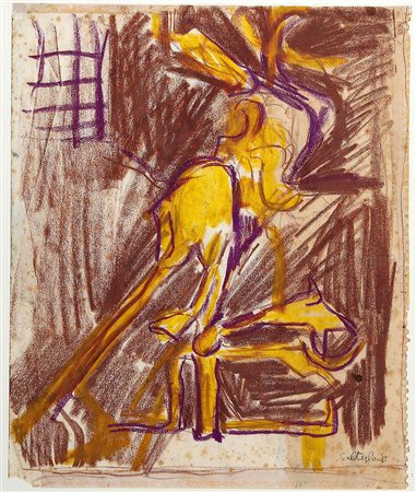 GRAHAM SUTHERLAND 1903 - 1980 Study, 1963 Pastello su carta, cm. 28 x 23...