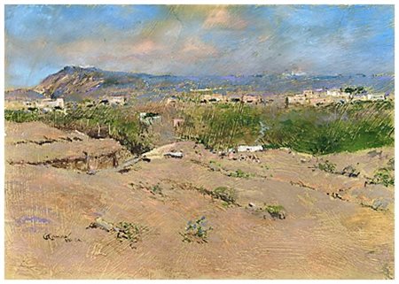 GIUSEPPE CASCIARO Ortelle 1863 – Napoli 1945 Senza titolo Pittura, pastelli e...