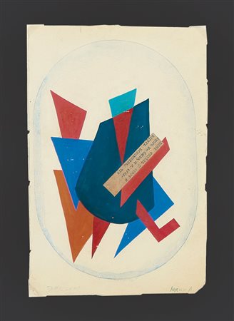 LEV YOUDINE Vitebsk 1908 - 1941 Composizione, (1923/24) tempera e collage su...