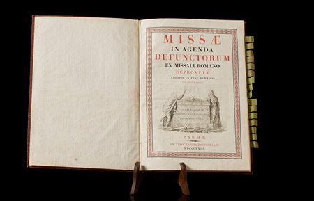 Missale in agende defuntorum Ex Missale Romanum...Volume in folio con segna...