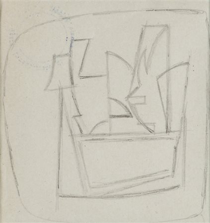 ATANASIO SOLDATI (1896-1953) Senza Titolo Matita su carta cm 10x9,5 Timbro...