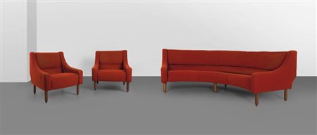 SERGIO ASTI un divano e due poltrone "884" per CASSINA, 1960. Struttura e...
