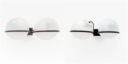 GINO SARFATTI Due lampade da parete "238/2" per ARTELUCE, 1960. Alluminio...
