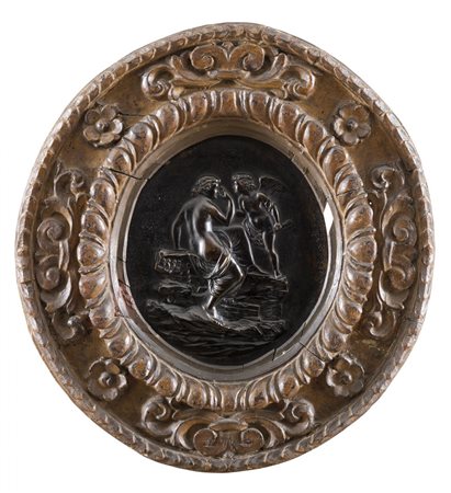 SCULTORE ITALIANO XVI SECOLO Venere e Amore 1553 Scultura in bronzo in...
