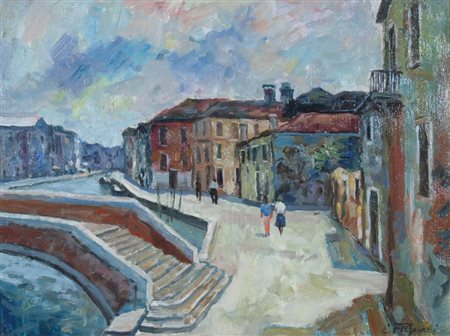 FERGNANI CORRADO (Viguzzolo d'Alessandria 1910 - Milano 1986) "Paesaggio"...