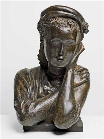 ARTURO MARTINI Treviso 1889 – Milano 1947 LA NENA, (1989) bronzo, altezza cm...