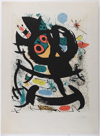 MIRO' JOAN (1893 - 1983) Exhibition at Pasadena Art Museum. 1969. Litografia....