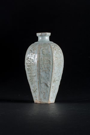Arte Cinese Vaso esagonale in ceramica Cina, dinastia Song, 960 - 1279. -. Cm...
